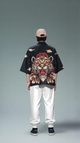 Roaring Tiger Flame Kimono Cardigan – Midnight Black Haori