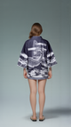Ocean Dragon Kimono Cardigan – Mythical Japanese Haori with Wave & Serpent Design