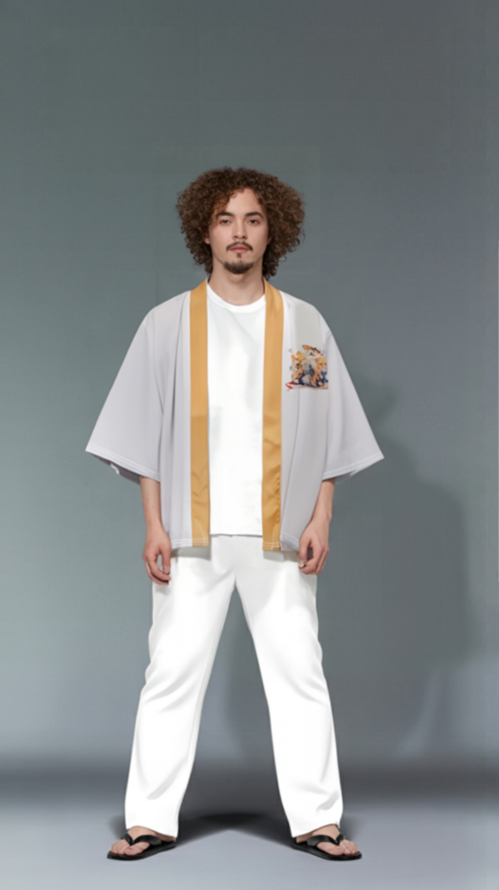Serene Cat Zen Kimono Cardigan