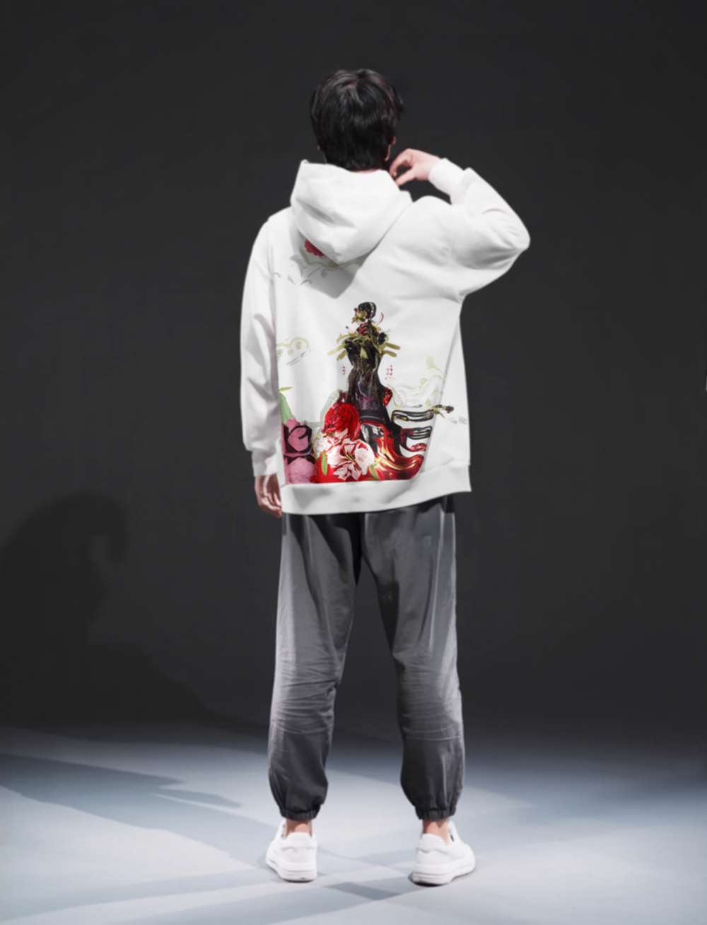 Embroidered Mythical Empress Japanese Hoodie