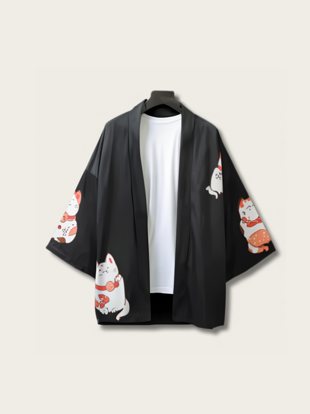 Lucky Cat Japanese Kimono Jacket