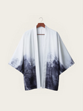 Gradient Style Print Japanese Kimono