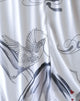 Kimono Top with Crane and Cherry Blossom Design