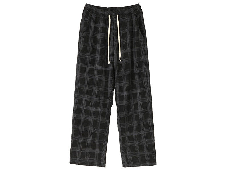 Checkered Design Japanese Pants - Small