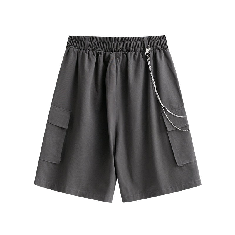 Cargo Chained Style Japanese Streetwear Shorts - Large
