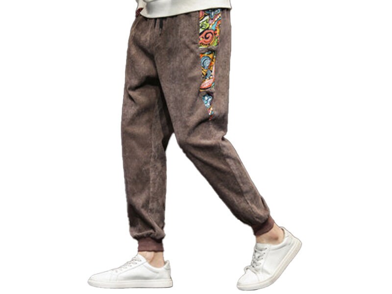 Abstract Casual Corduroy Japanese Pants - XL