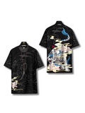 Roaring Tiger Lotus Graphic T Shirt - Large