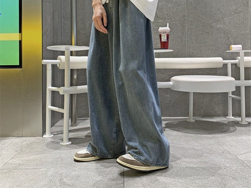 Casual Wide Leg Loose Jeans Japanese Pants - Medium