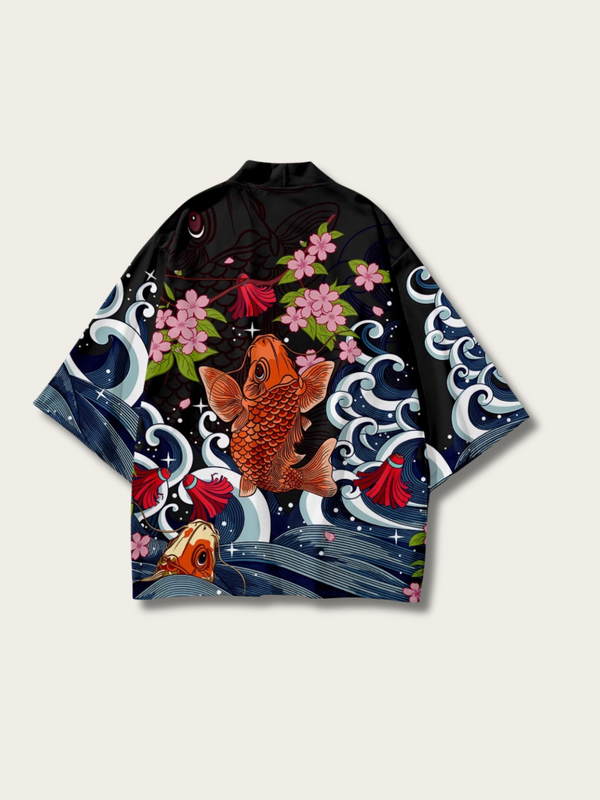 Koi Serenade Kimono Cardigan - M