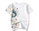 Carp Fish Embroidered Japanese T Shirt - Medium