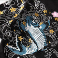 Carp Fish Embroidered Japanese T Shirt - XL