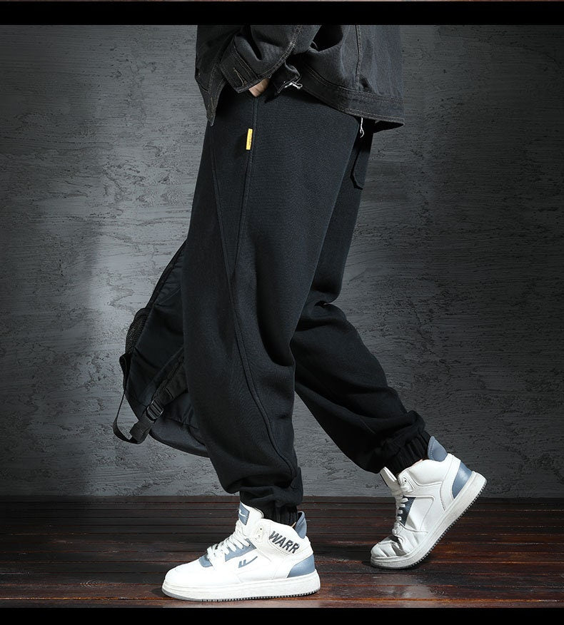Plain Casual Japanese Pants - Large