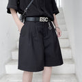 Vintage Cyberpunk Plain Japanese Style Shorts - Medium