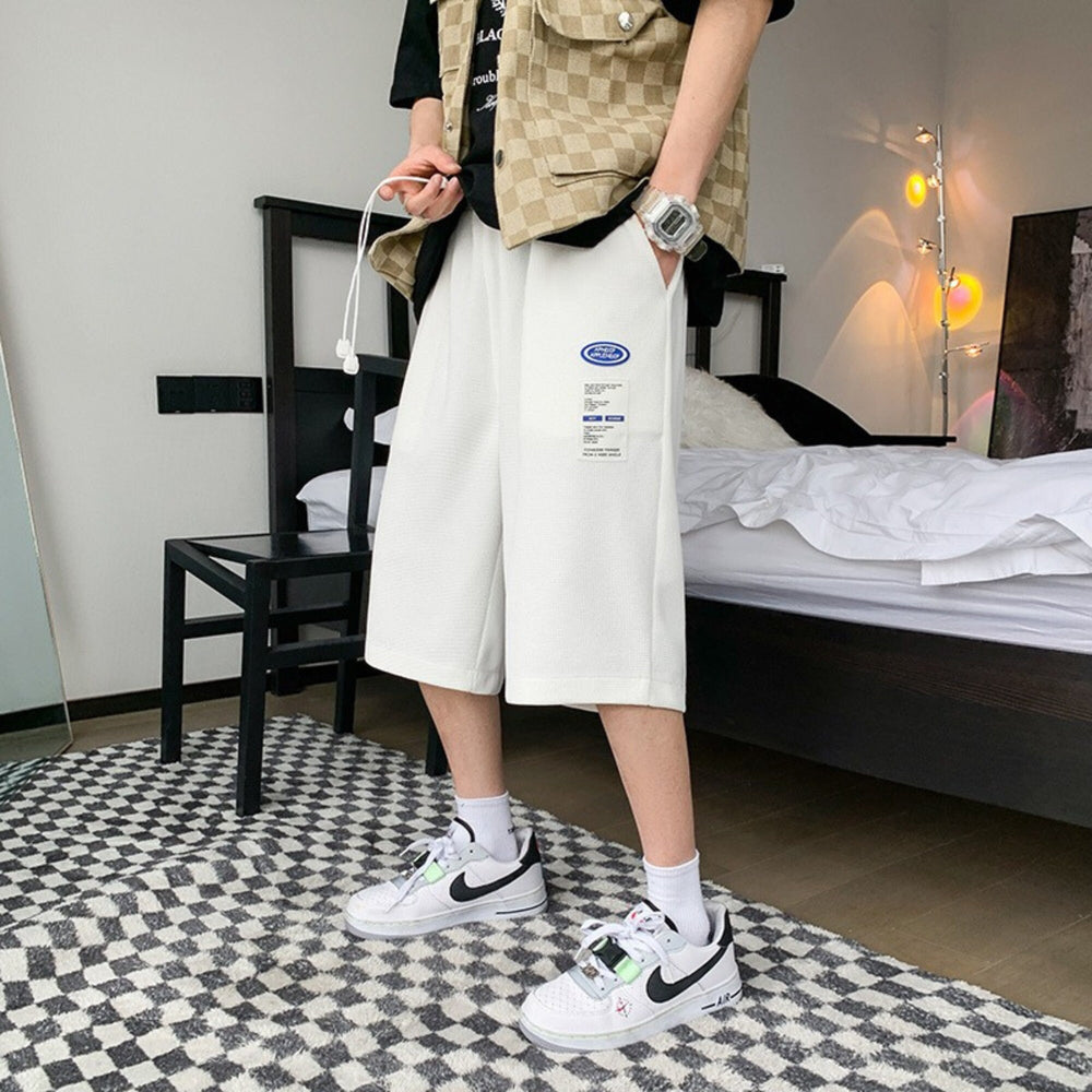 Vintage Plain Style Japanese Streetwear Shorts - Medium