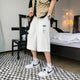 Vintage Plain Style Japanese Streetwear Shorts - Medium