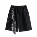 Cargo Chained Style Japanese Streetwear Shorts - Medium