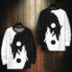 Yin Yang Wolf Print Japanese Style Sweater - Small