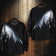 Angel Wings Pattern Printed Japanese Sweater - Small