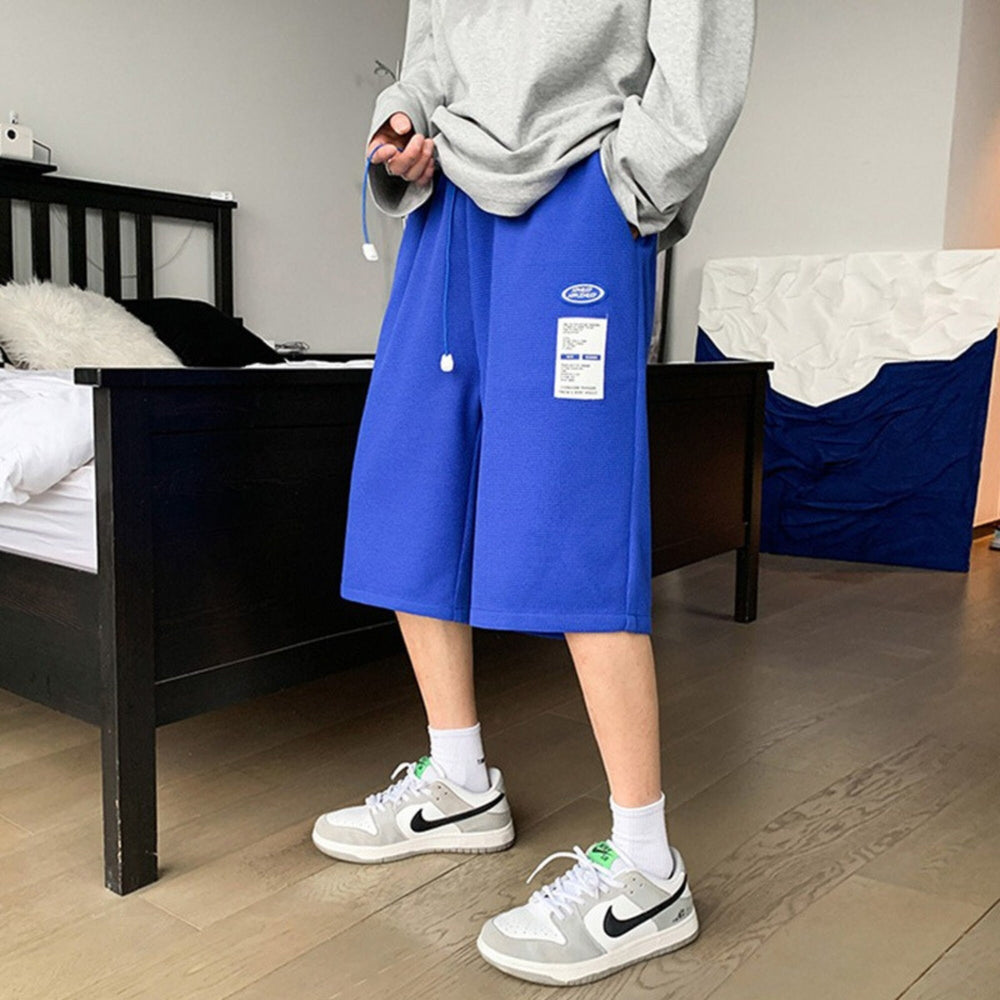 Vintage Plain Style Japanese Streetwear Shorts - Medium