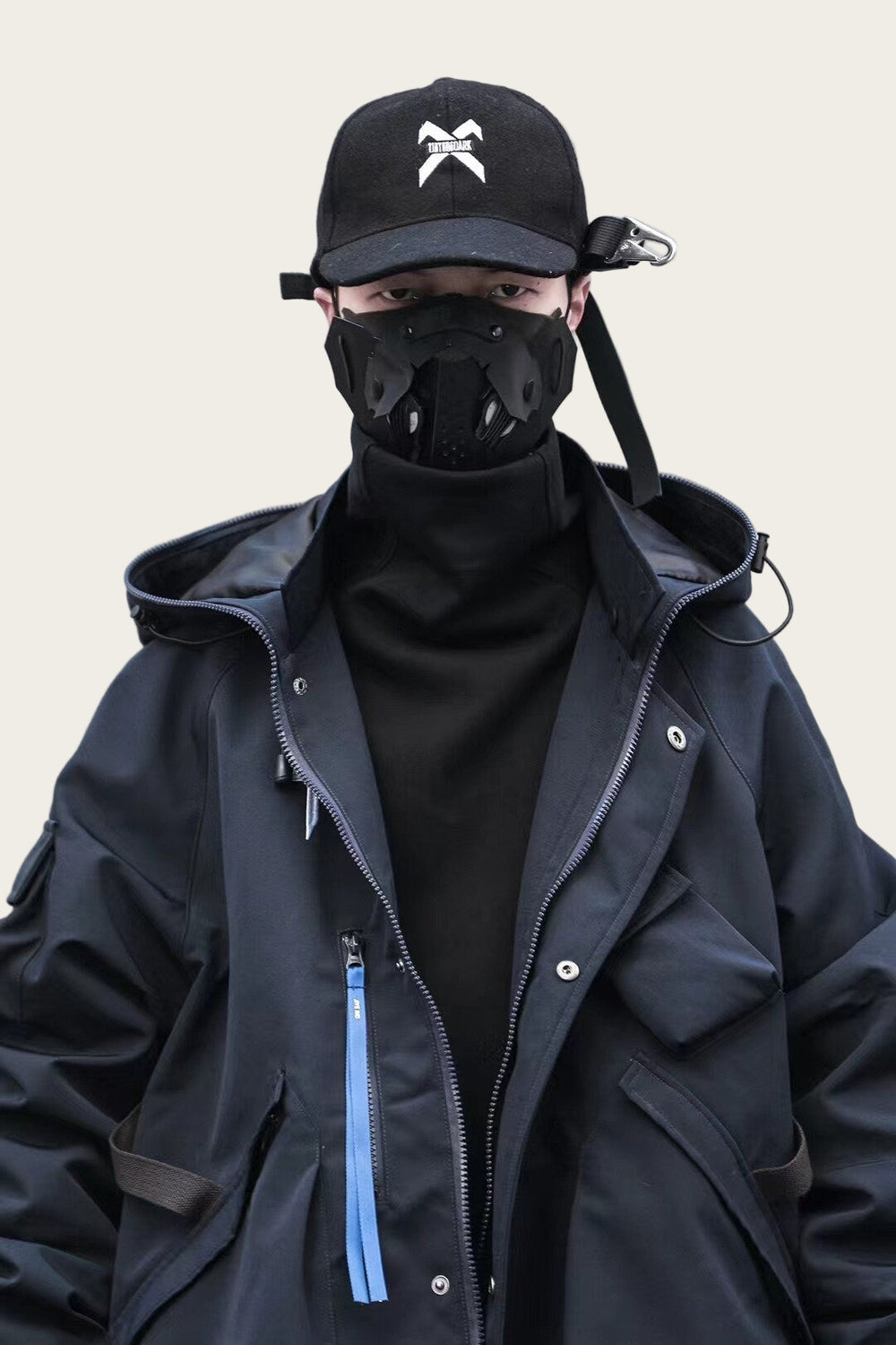 Techwear Simple Windbreaker Japanese Pullover Hoodie - XL