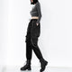 High Waist Streetwear Cargo Japanese Pants - Large