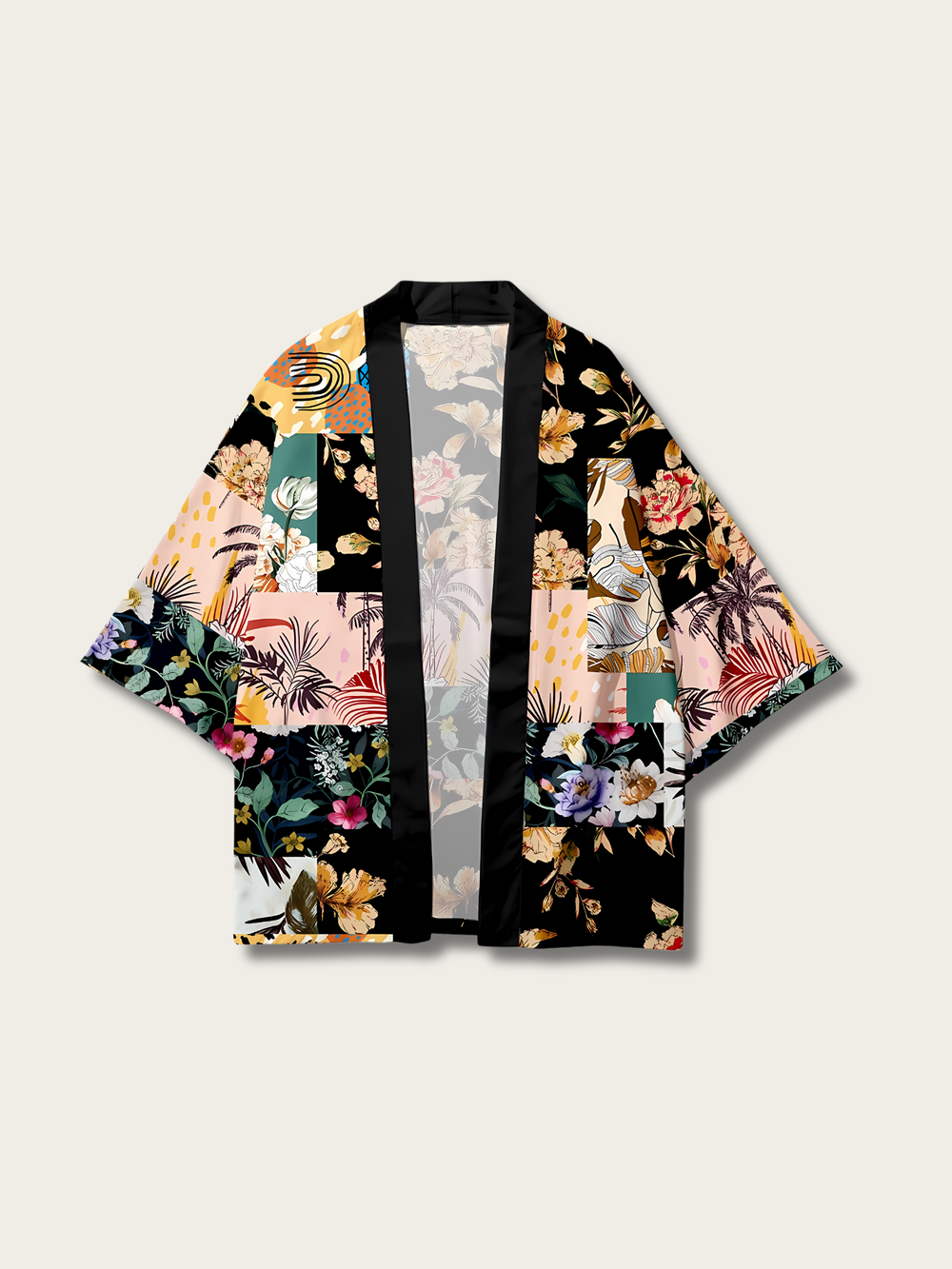 Vibrant Tapestry Kimono Cardigan - S