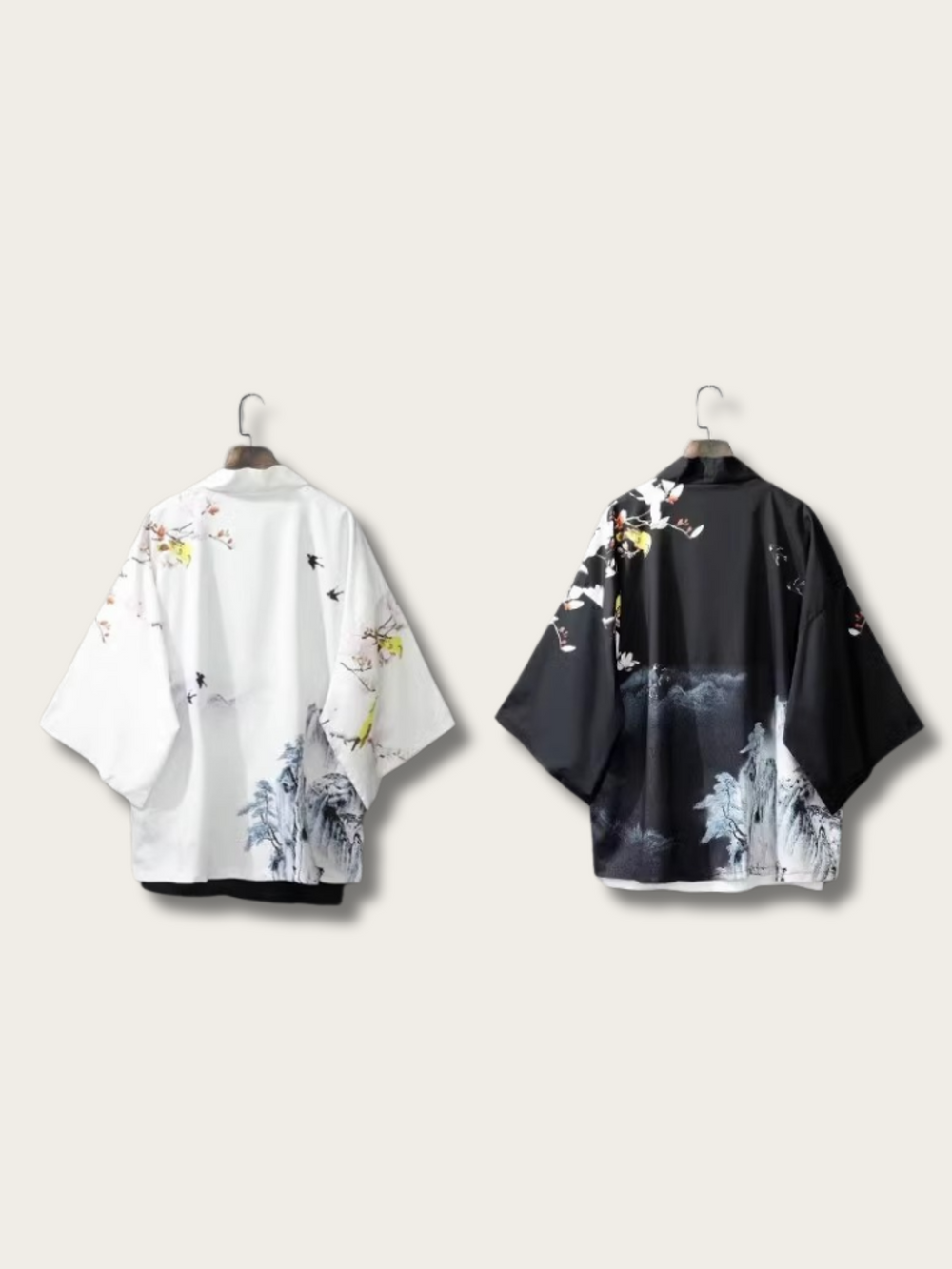 Woven Feather Style Japanese Kimono - XL