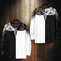 Yin Yang Wolf Print Japanese Style Sweater - Small