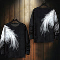 Angel Wings Pattern Printed Japanese Sweater - Medium