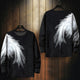 Angel Wings Pattern Printed Japanese Sweater - Medium