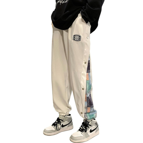 Cashew Floral Print Retro Japanese Style Pants - Medium