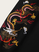 Embroidered Dragon Black Crewneck Sweatshirt - XL