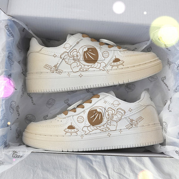 Astronaut Printed Japanese Shoes - 34