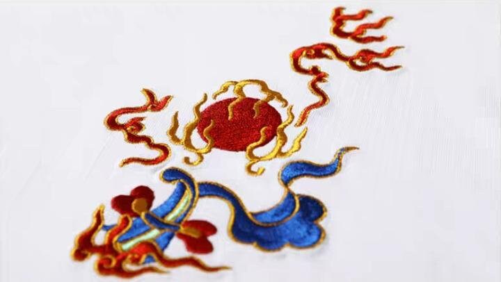 Mythical Dragon Embroidered Japanese T Shirt - XL