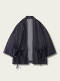 Azure Serenity Kimono Cardigan - S