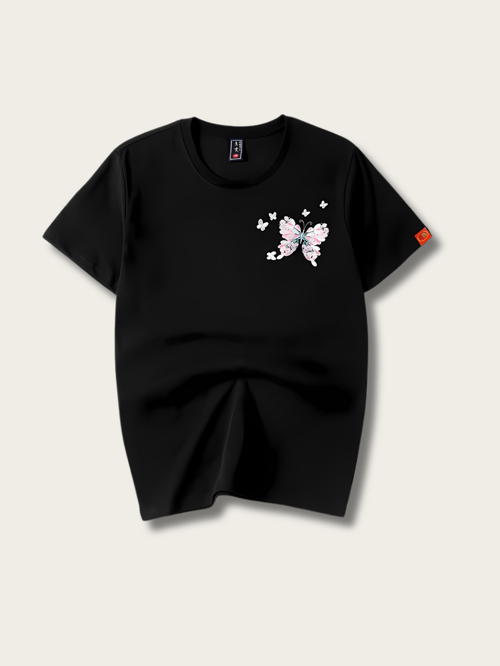 Ethereal Blossom Butterfly Japanese T-shirt - Large