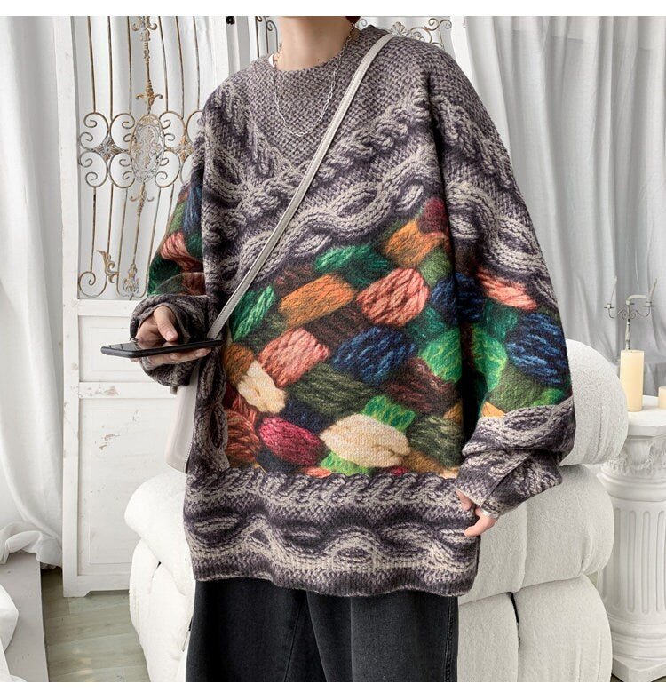 Lazy Retro Thick Japanese Sweater - 3XL