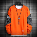 Letter Print Stitching Design Japanese Sweater - Medium