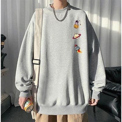 Space Design Printed Japanese Sweatshirt - Small
