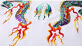 Fire Dragon Embroidered Japanese T Shirt - Large
