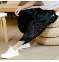 Floret Art Design Printed Japanese Pants - Medium