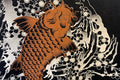 Retro Embroidered Koi Japanese T Shirt - XL