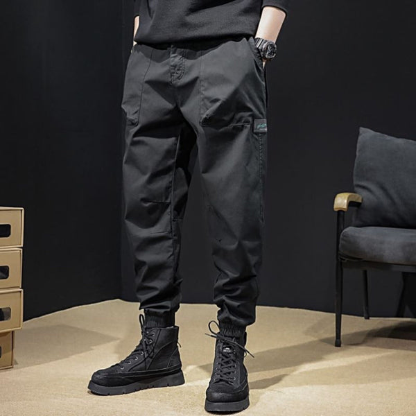 Casual Cargo Plain Japanese Streetwear Pants - 28