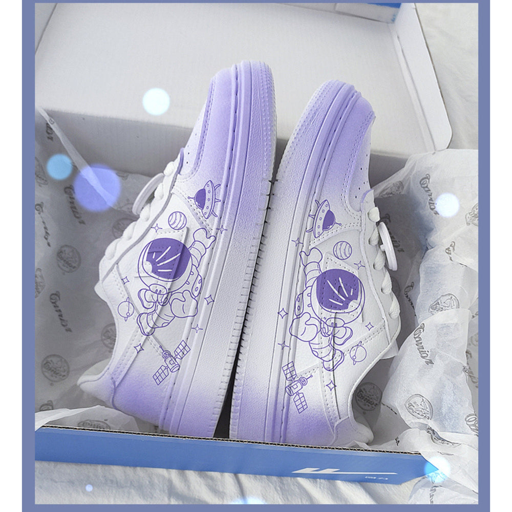 Astronaut Printed Japanese Shoes - 35