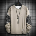 Letter Print Stitching Design Japanese Sweater - Medium