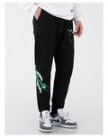Peacock Art Embroidered Japanese Pants - 4XL