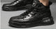 Black Plain Sport Casual Japanese Shoes - 43