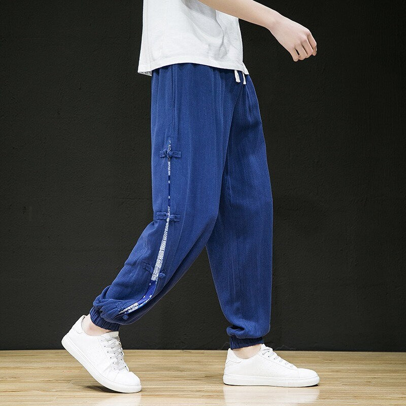 Plain Casual Streetwear Japanese Modern Pants - Medium