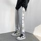 Printed Retro Drawstring Japanese Pants - Large