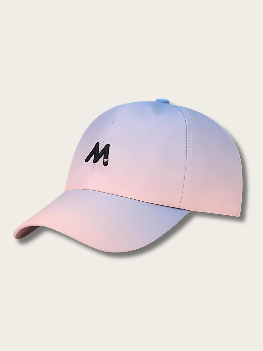 Gradient Letter Design Japanese Cap - #ffffff:White